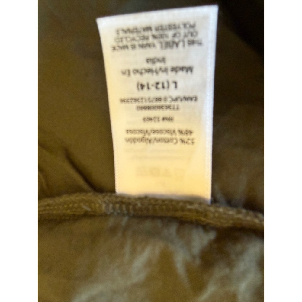 Time and Tru Womens Olive Green Smocked Waist Midi Dress L 12-14 NWT - Picture 8 of 8